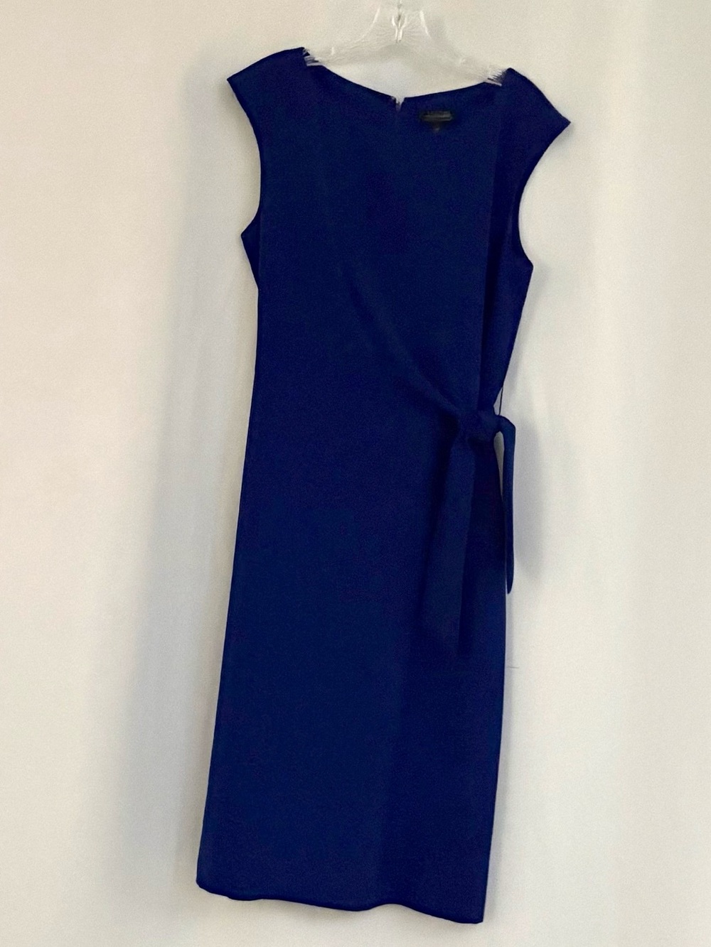 Tahari Royal Blue Sheath Dress with Side Tie